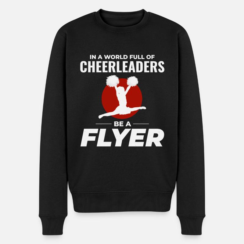 Cheerleader Cheerleading Mädchen Jubel Lustig - Männer Premium Bio Pullover - Schwarz