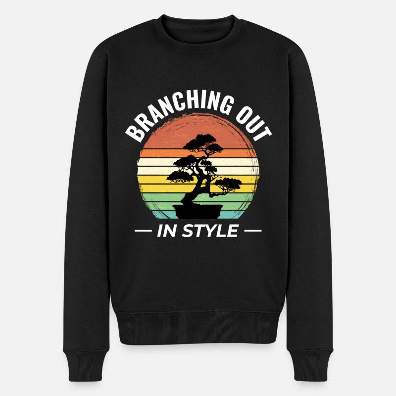 Japanischer Bonsai Gärtner Baum Sammler Gartenarbeit - Männer Premium Bio Pullover - Schwarz