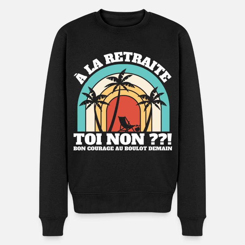 À la retraite humour retraité cadeau vintage - Pull Premium bio Homme - noir