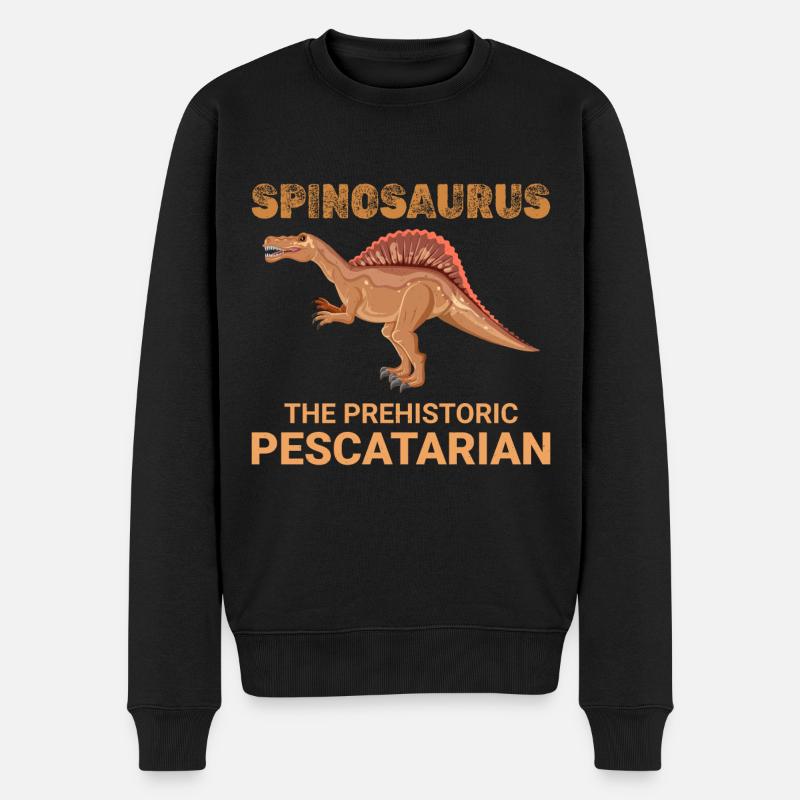 Spinosaurus Dinosaure Dino Paléontologue Fossile - Pull Premium bio Homme - noir