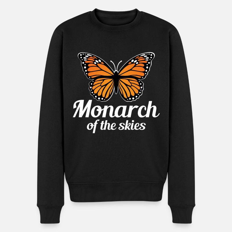 Papillon monarque Insecte Collectionneur Entomologie - Pull Premium bio Homme - noir