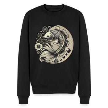 Koi Fish Harmony Design - Pull Premium bio Homme - noir - Devant - Nico (187cm)