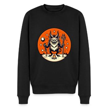 Krampus Night Mischief Illustration - Men's Premium Organic Jumper - black - Front - Nico (187cm)