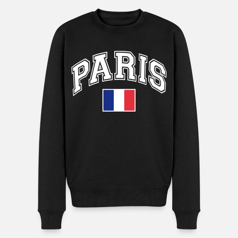 Drapeau de Paris - Pull Premium bio Homme - noir