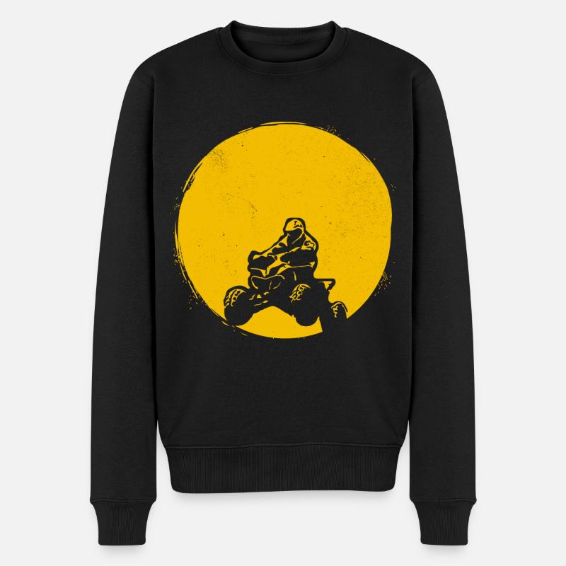 ATV Silhouette Quad Sonne Geschenk - Männer Premium Bio Pullover - Schwarz
