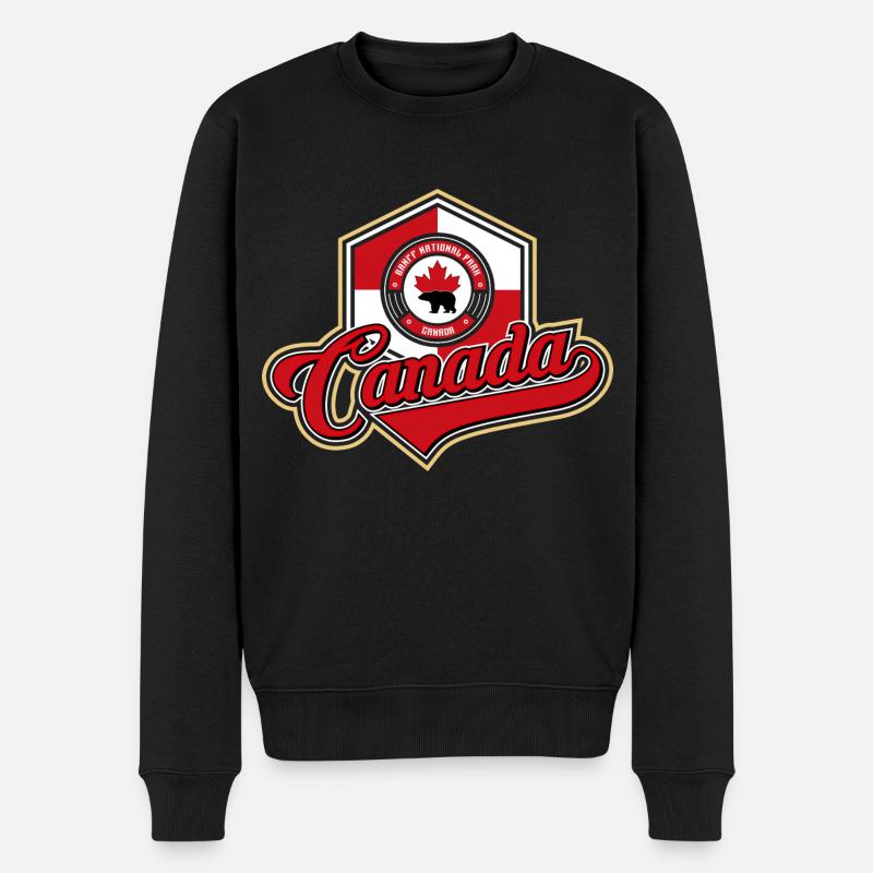 Canada - Männer Premium Bio Pullover - Schwarz