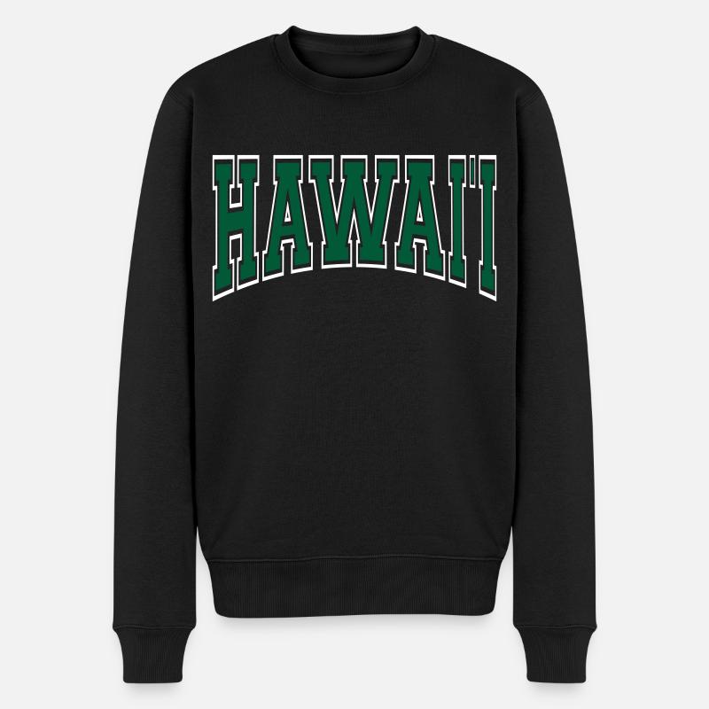 Hawaii - Männer Premium Bio Pullover - Schwarz