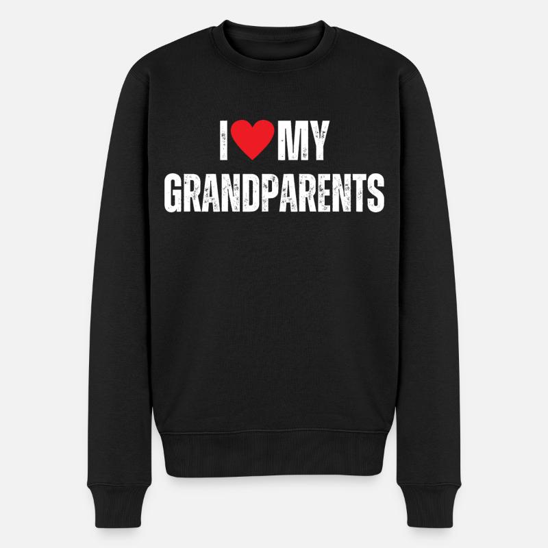 J’aime mes grands-parents - Pull Premium bio Homme - noir