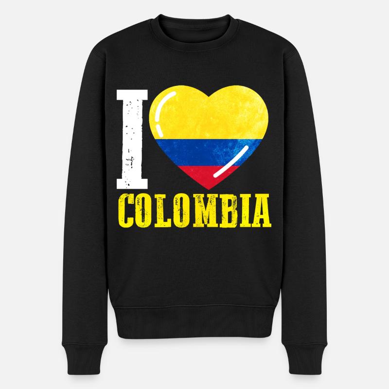 J’aime la Colombie - Pull Premium bio Homme - noir