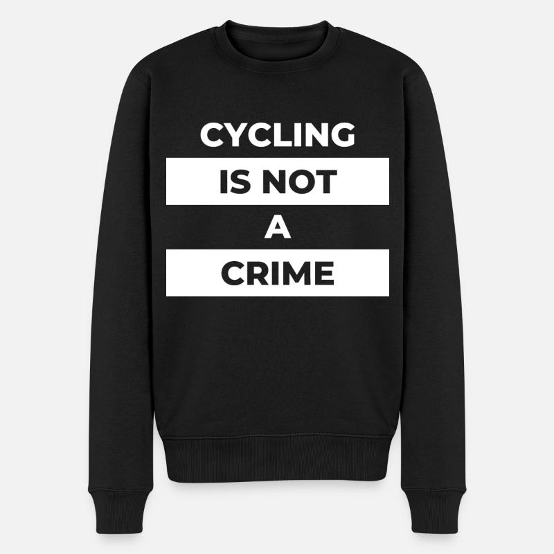 cycling is not a crime - Männer Premium Bio Pullover - Schwarz