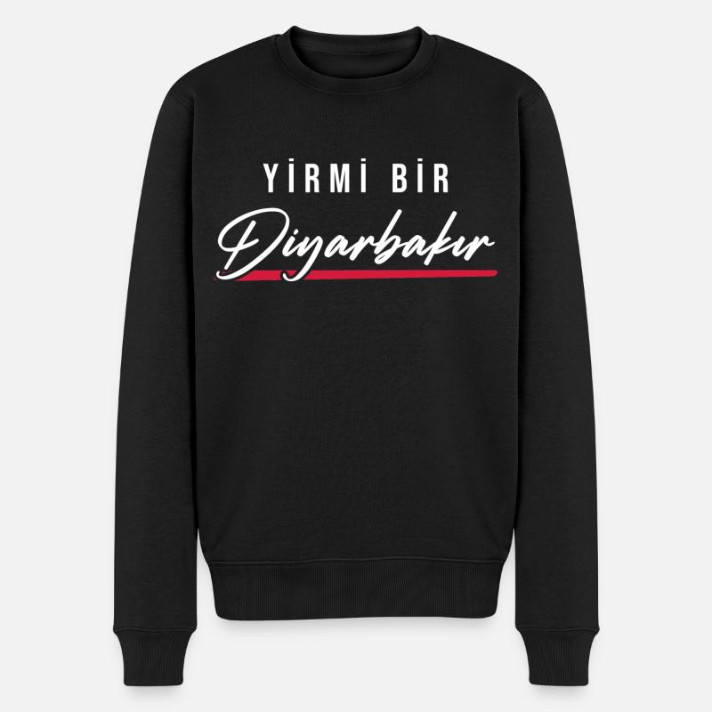 Diyarbakir 21 Türkei Turkiye Geschenk Urlaub Kurde - Männer Premium Bio Pullover - Schwarz