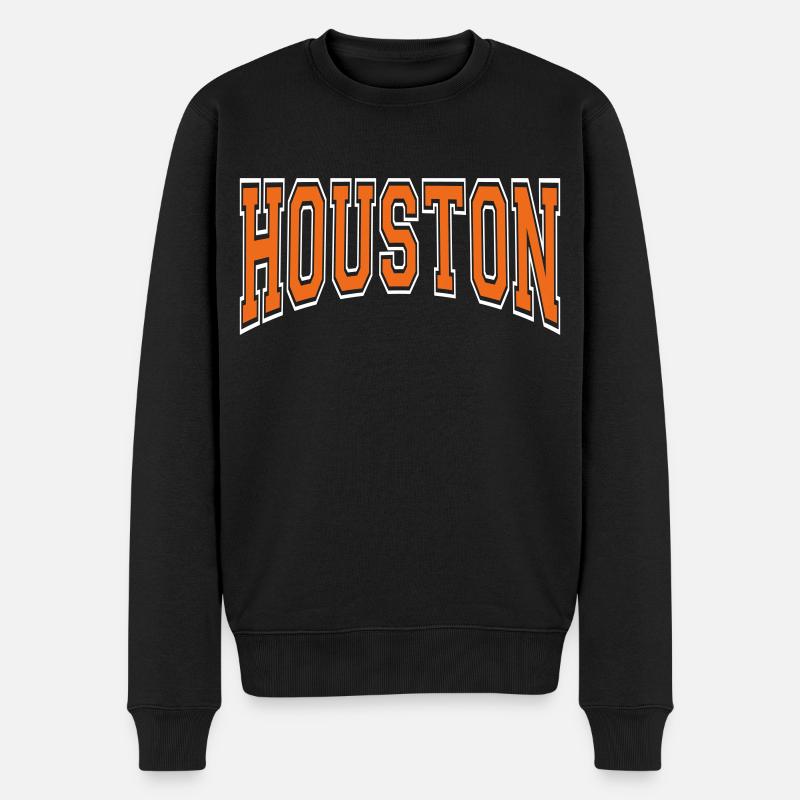 Houston - Männer Premium Bio Pullover - Schwarz