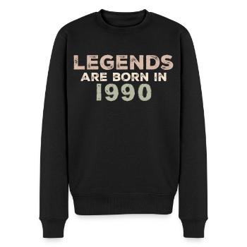 Legenden 1990 Jahrgang Retro Geburtstag Original - Männer Premium Bio Pullover - Schwarz - Vorne - Nico (187cm)