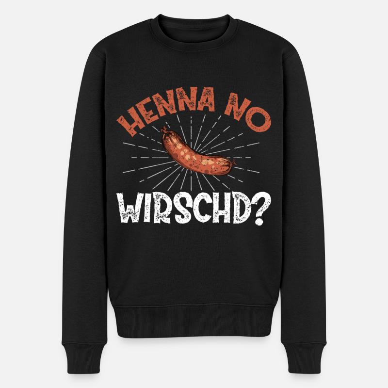 Henna no Wirschd? - Männer Premium Bio Pullover - Schwarz