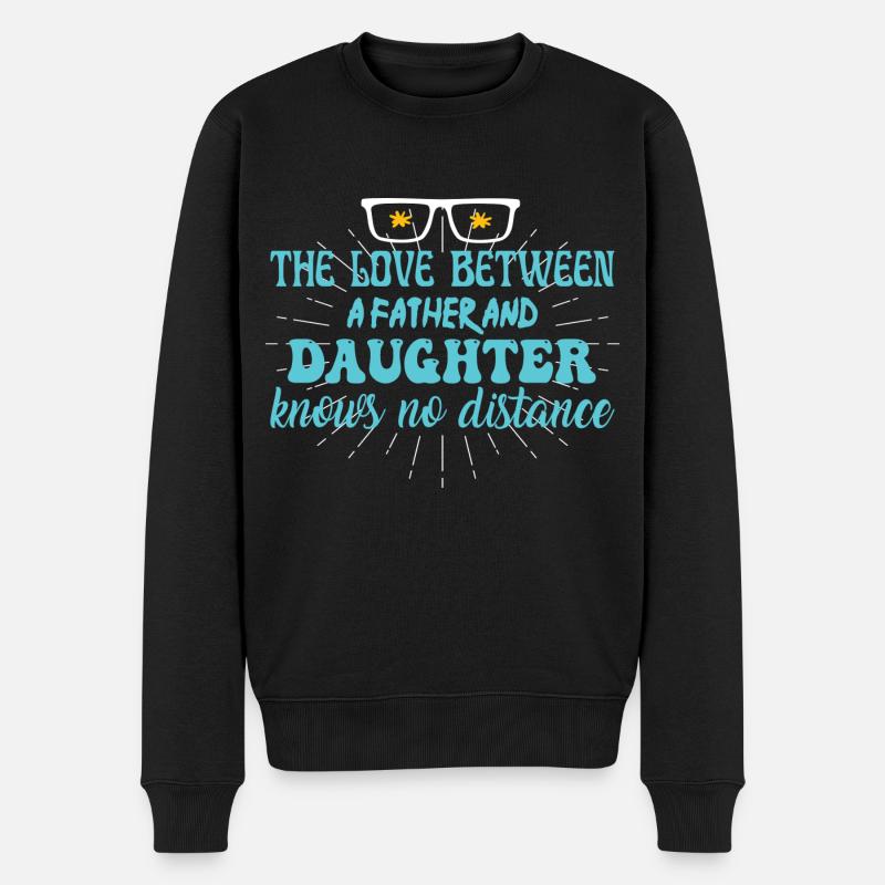 Vater und Tochter / Vater / Tochter / Schenkung - Männer Premium Bio Pullover - Schwarz