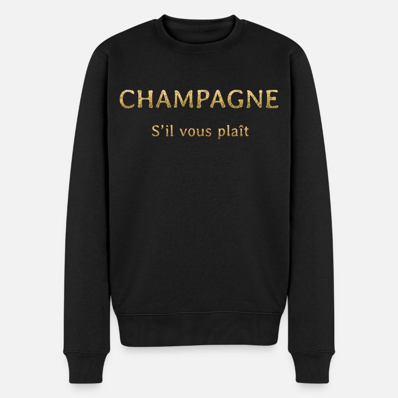 s'il vous plaît - Pull Premium bio Homme - noir