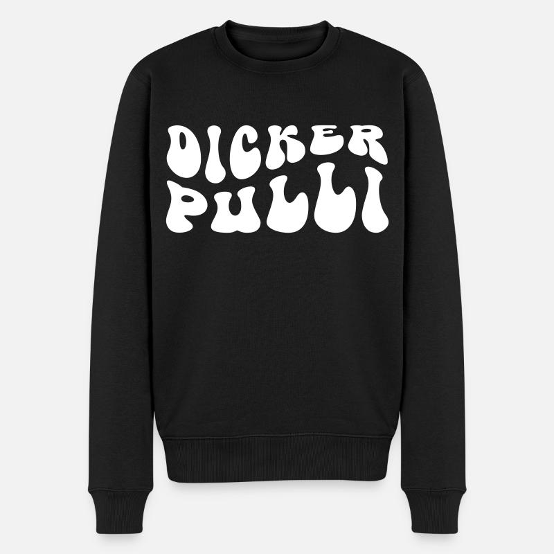 Dicker Pulli - Männer Premium Bio Pullover - Schwarz