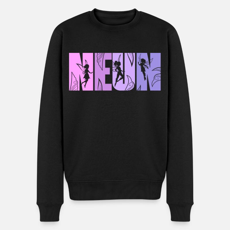 Feen 9. Geburtstag Mädchen 9 Jahre alt Kleine Fee - Männer Premium Bio Pullover - Schwarz