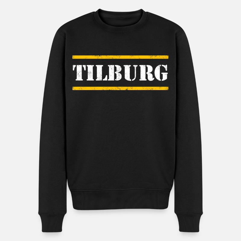 Tilburg - Männer Premium Bio Pullover - Schwarz