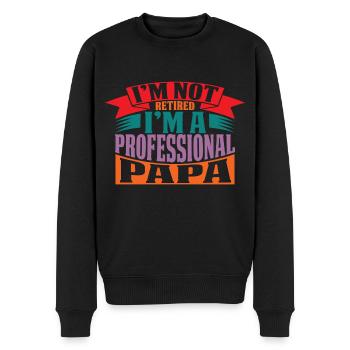 Father's Day - Men's Premium Organic Jumper - black - Front - Nico (187cm)