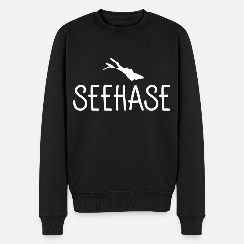 Seehase - Männer Premium Bio Pullover - Schwarz