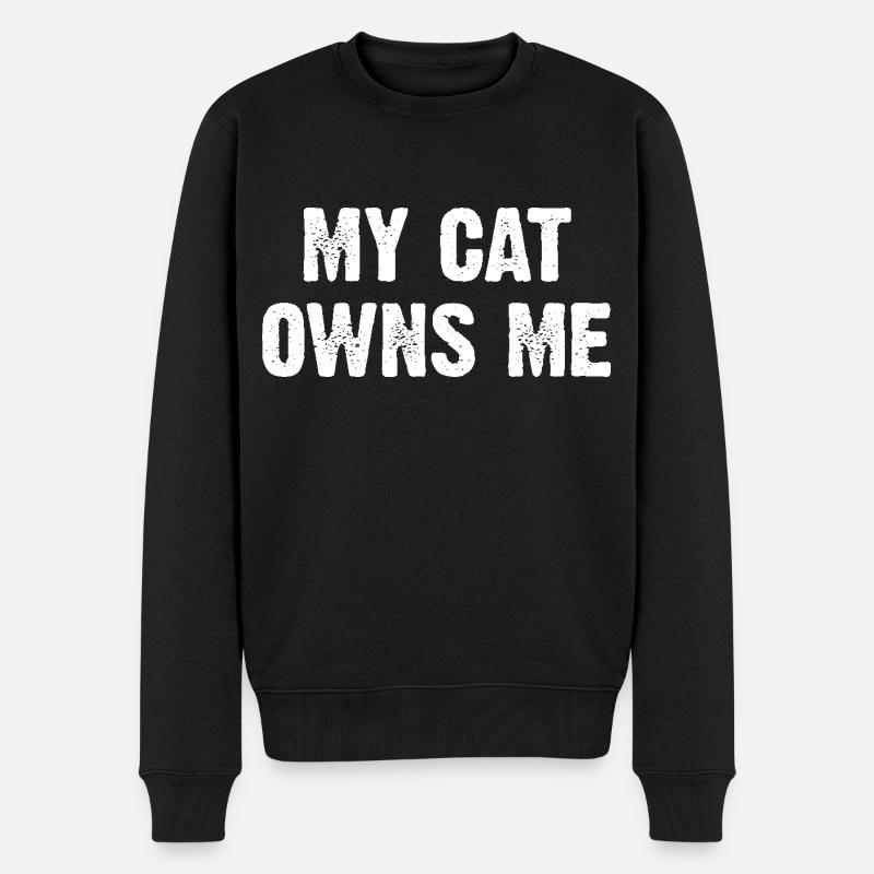 Mon chat me possède - Pull Premium bio Homme - noir