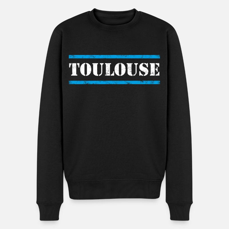 Toulouse - Männer Premium Bio Pullover - Schwarz