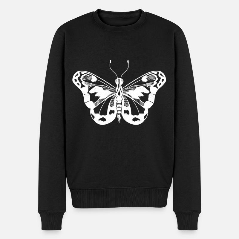 Papillon Design minimal - Pull Premium bio Homme - noir