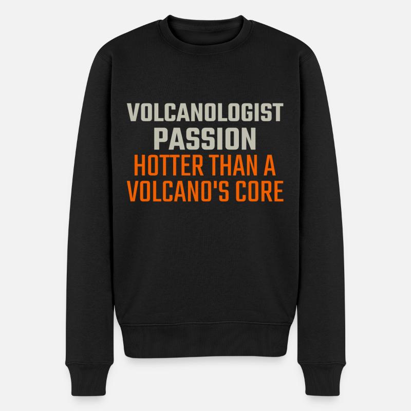 Volcanologist Passion Volcanology - Männer Premium Bio Pullover - Schwarz