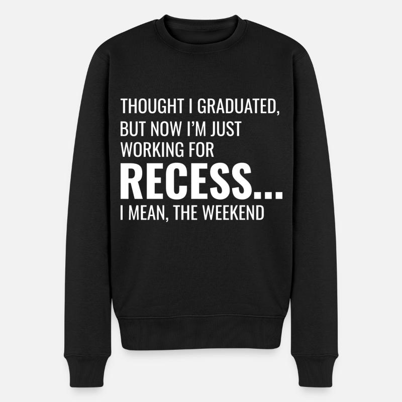 Arbeit Memes Büro-Humor Arbeitsplatz Lustig - Männer Premium Bio Pullover - Schwarz