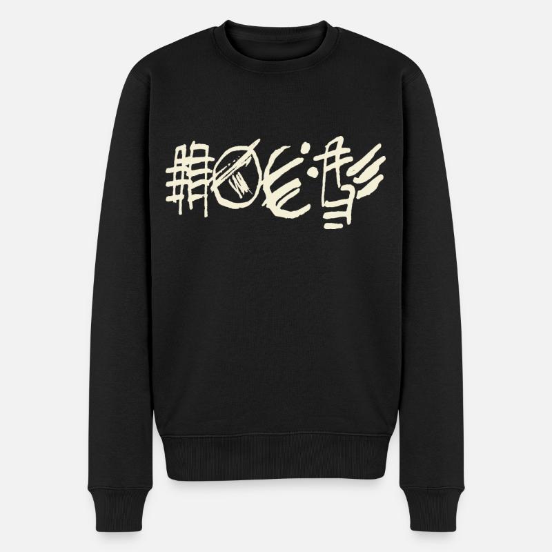 Abstrakte Kunst - Schrift - Fantasy Kalligrafie - Männer Premium Bio Pullover - Schwarz