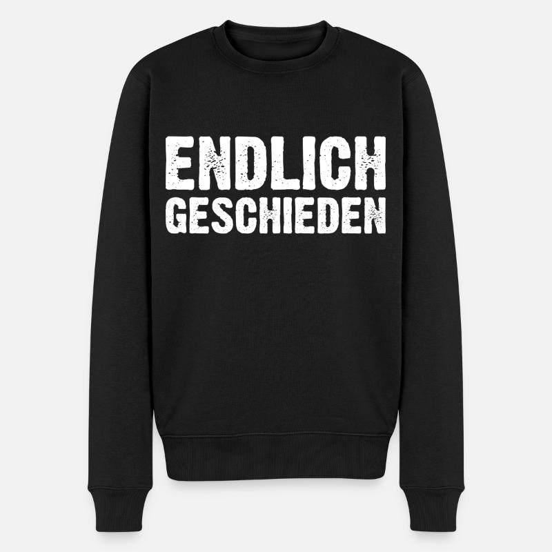 Endlich Geschieden - Männer Premium Bio Pullover - Schwarz