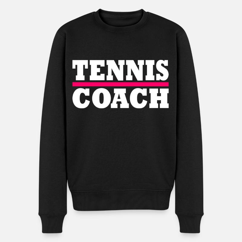 Tennis coach - Männer Premium Bio Pullover - Schwarz