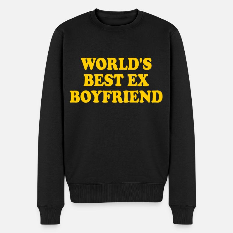 worlds best ex boyfriend - Männer Premium Bio Pullover - Schwarz