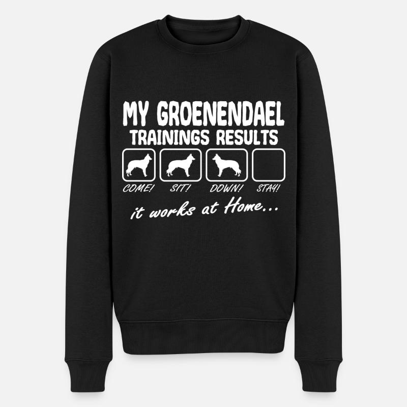 Groenendael Chien de berger belge Sort Drôle - Pull Premium bio Homme - noir