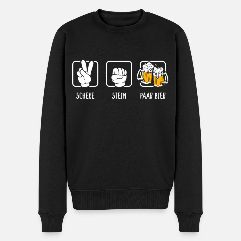Trinker Säufer Saufen - Männer Premium Bio Pullover - Schwarz