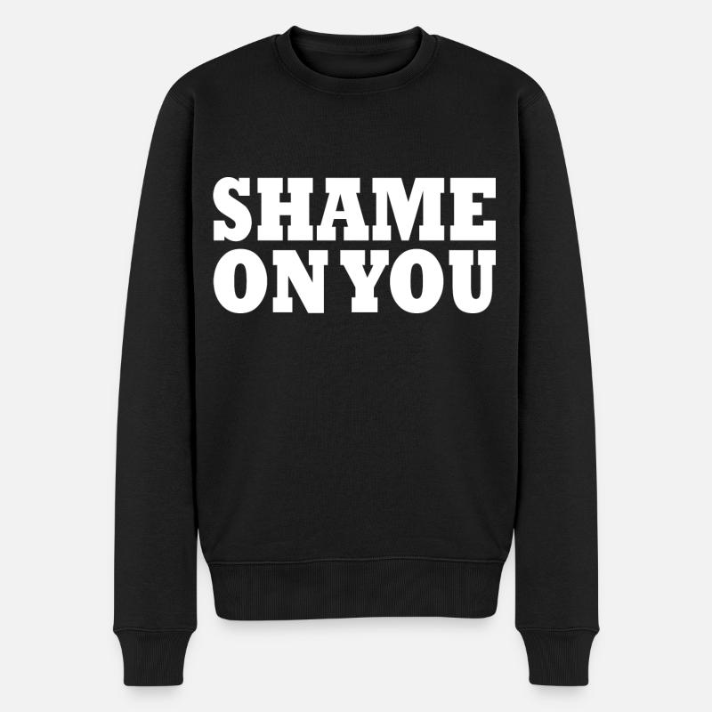 Shame on you - Pull Premium bio Homme - noir