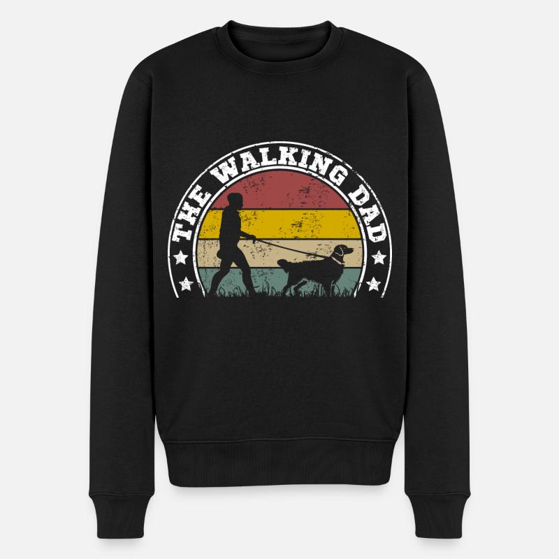 Labrador Retriever Lab Papa Vintage Geschenk - Männer Premium Bio Pullover - Schwarz
