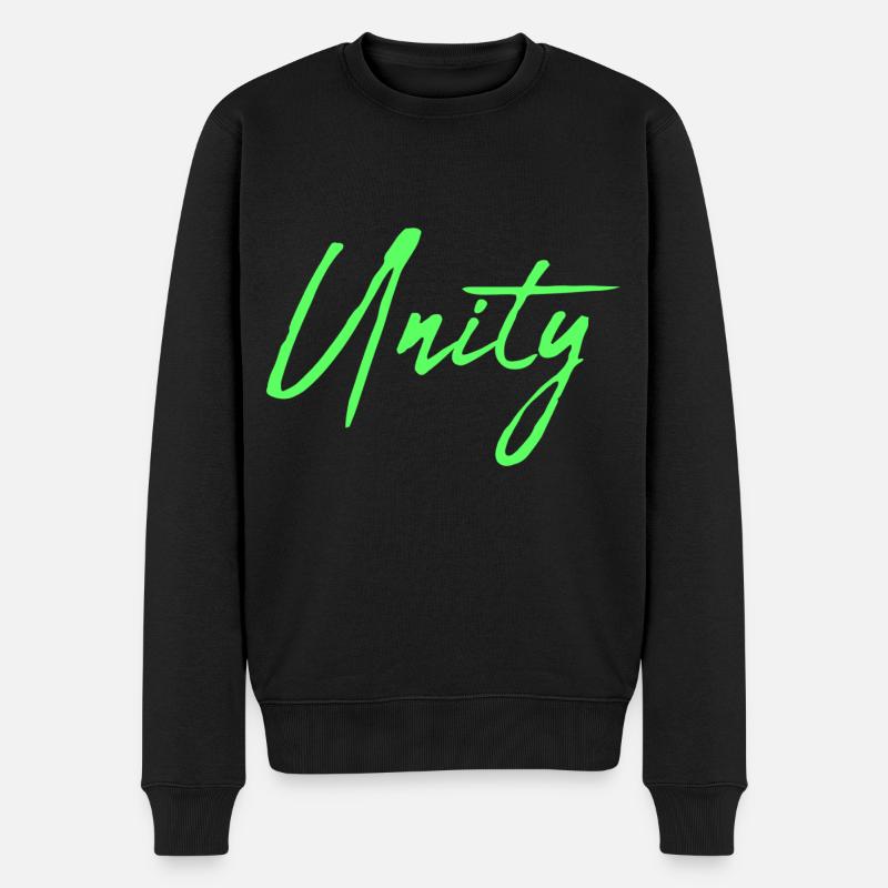 Unity - Männer Premium Bio Pullover - Schwarz