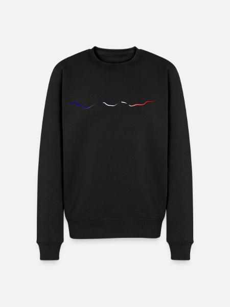 blue white red - Men's Premium Organic Jumper - black