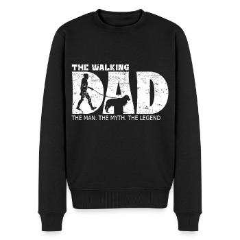 Kooikerhondje The Walking Dad - Männer Premium Bio Pullover - Schwarz - Vorne - Nico (187cm)