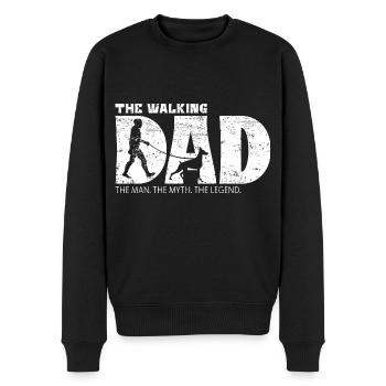 Dobermann Pinscher The Walking Dad - Männer Premium Bio Pullover - Schwarz - Vorne - Nico (187cm)