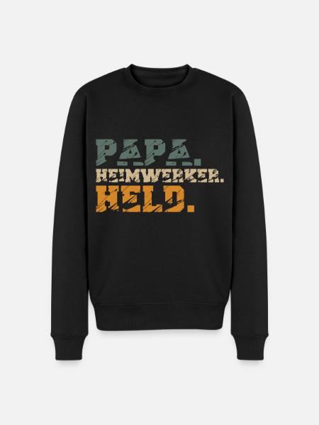 Heimwerker Helden Lustig für Papa - Männer Premium Bio Pullover - Schwarz