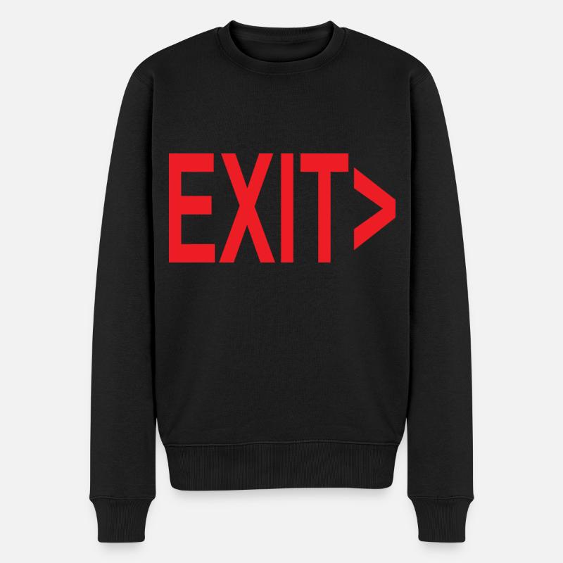Exit / Exit / Emergency Exit - Men's Premium Organic Jumper - black