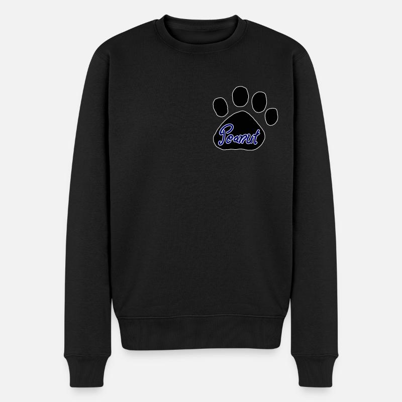 Peanut Logo - Männer Premium Bio Pullover - Schwarz