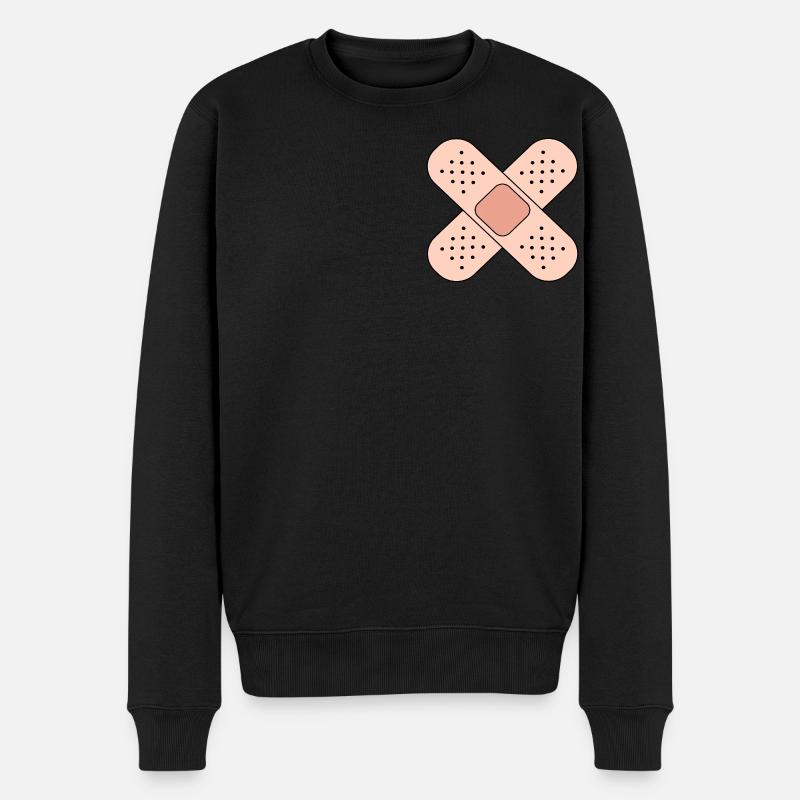 Symbole de blessure par bandage - Pull Premium bio Homme - noir