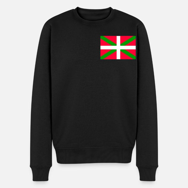 Baskische Flagge - Männer Premium Bio Pullover - Schwarz