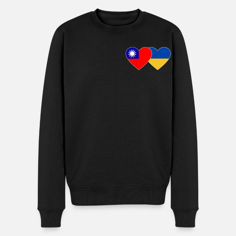 Drapeau de l’Ukraine de Taïwan - Pull Premium bio Homme - noir