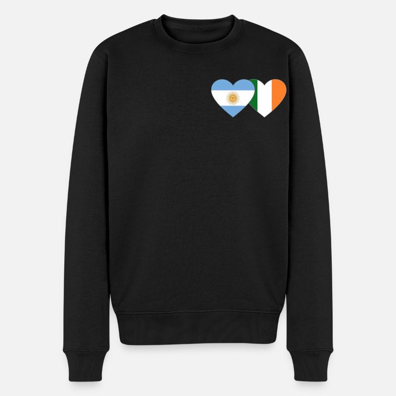 Argentinien Irland Flagge - Männer Premium Bio Pullover - Schwarz
