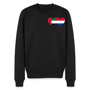 Vereinigte Arabische Emirate Holland Flagge Herz - Männer Premium Bio Pullover - Schwarz - Vorne - Nico (187cm)